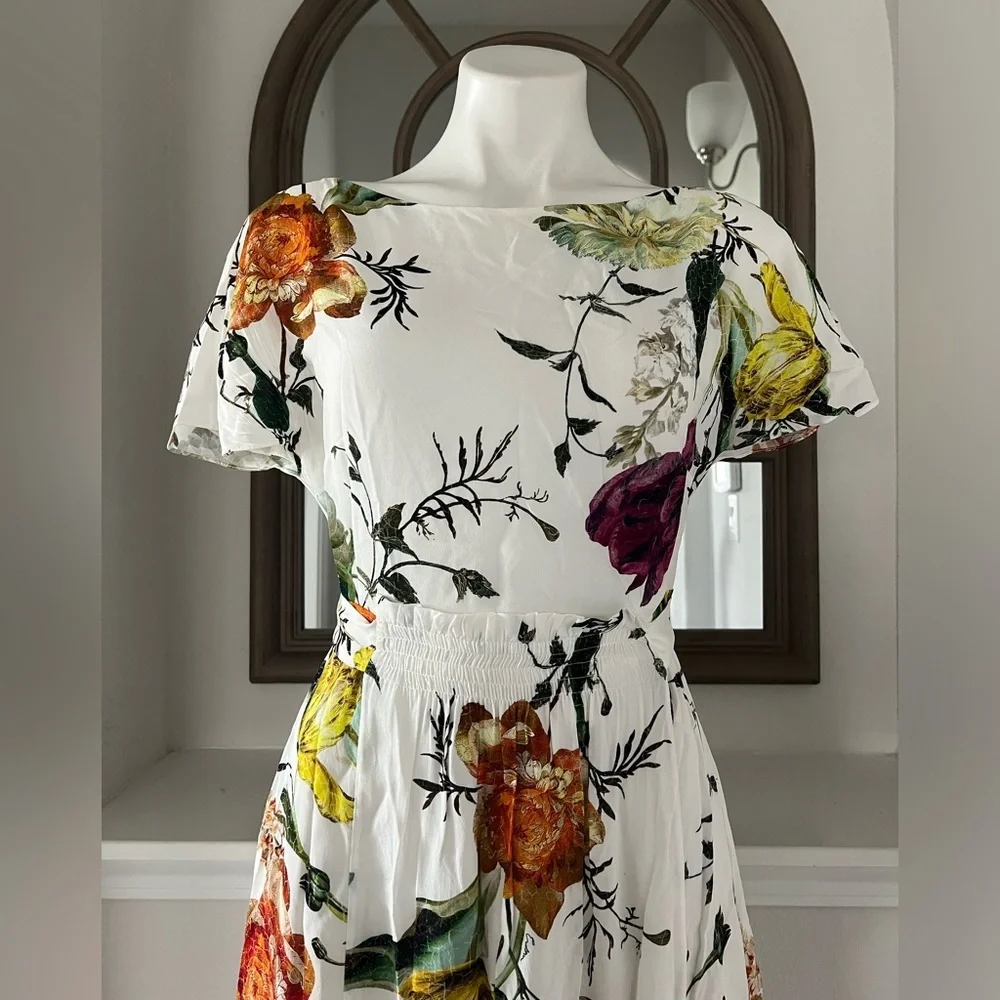 ERDEM Brealey Bouquet Pattern Fraser Dress, New, Size US4, UK8 - Picture 11 of 15